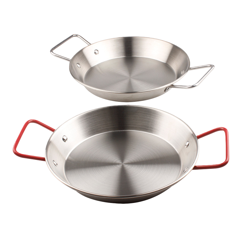 Stainless steel flat-bottomed pan, household non-stick frying pan, thickened wear-resistant kitchen cookware Item Picture