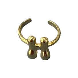 A simple and fashionable gold ring for ladies, a pure silver gold-plated ring with an 18K gold texture Item Picture