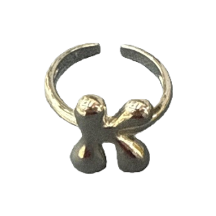 الخواتم المعدنية بسيطة مع خاتم السيدة 18K الذهبي، أدجوستابل سيزي Item Picture