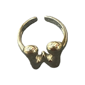 Короткое кольцо металлической текстуры Item Picture