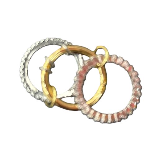 Леди с ювелирным кольцом из чистого серебра с платиновым кольцом Item Picture