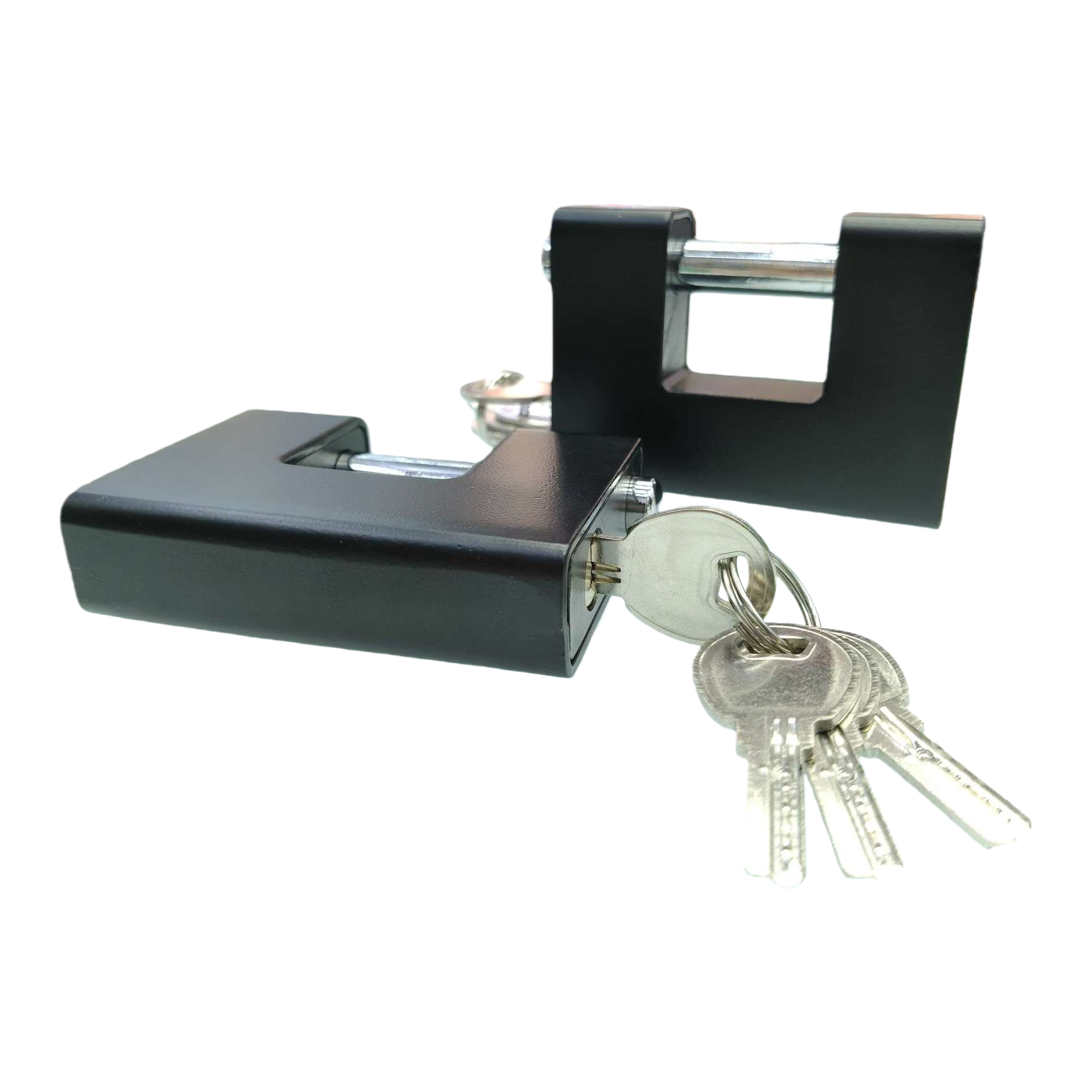 Candado negro con llave candado antirrobo conjunto de candados práctico y duradero Item Picture