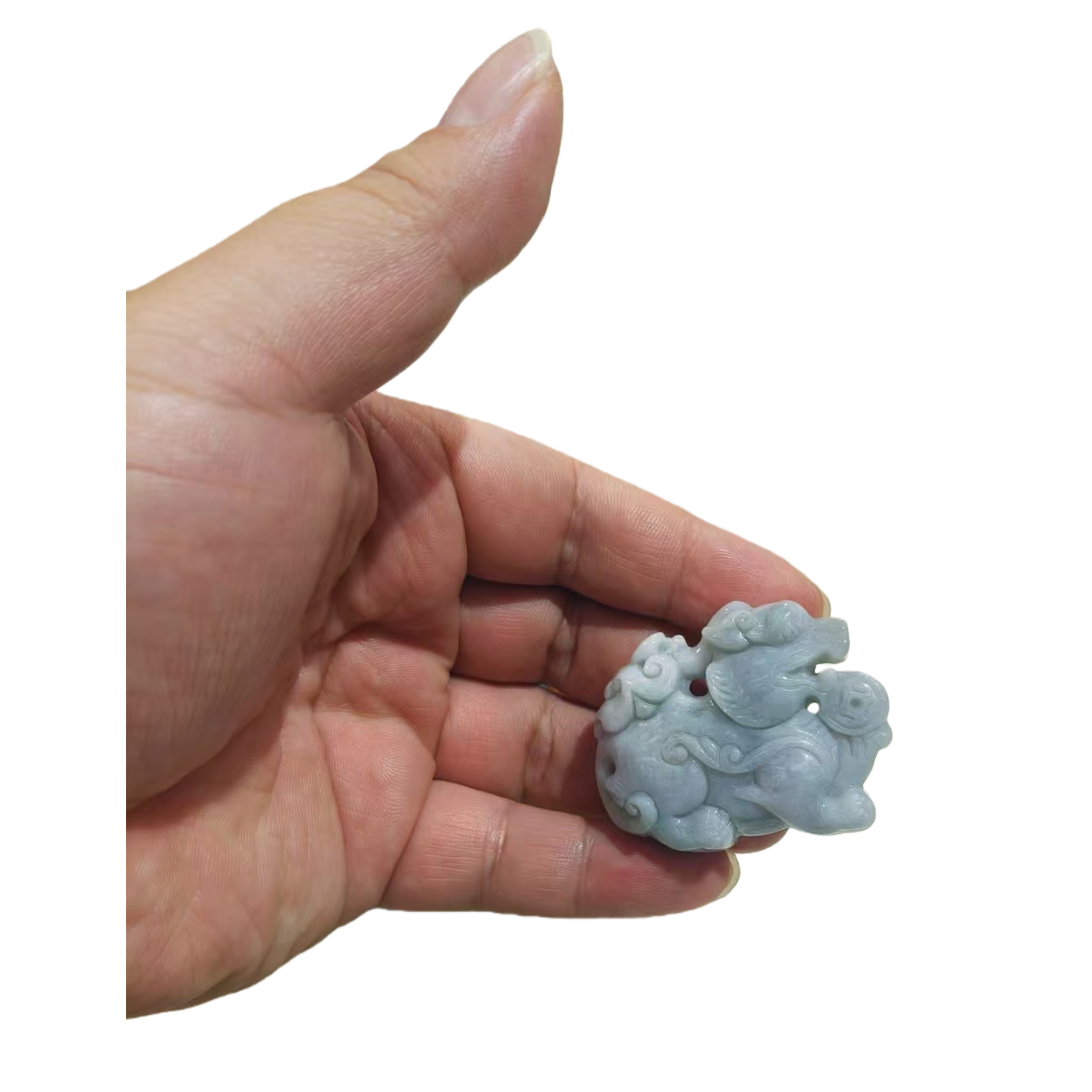 اليشم النقش PiXiu الطبيعية BaiJian نافوسة الحظ البيت فنغ شوي الديكور Item Picture