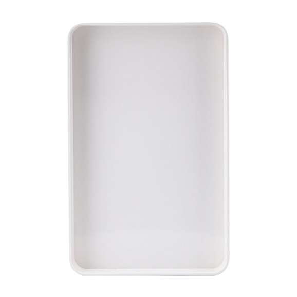 White rectangular tray for kitchen storage, tableware arrangement, household heat-resistant and anti-slip large size Item Picture