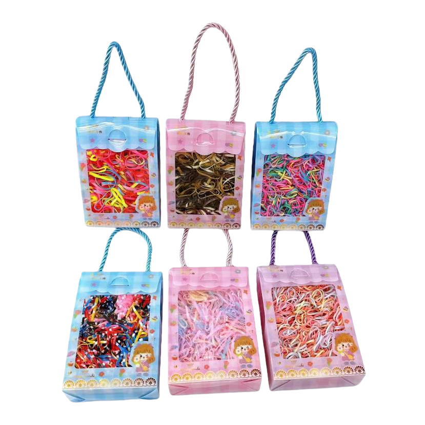 Colorful hair tie handbag set, a fashionable accessory, is portable and multi-purpose for storage Item Picture