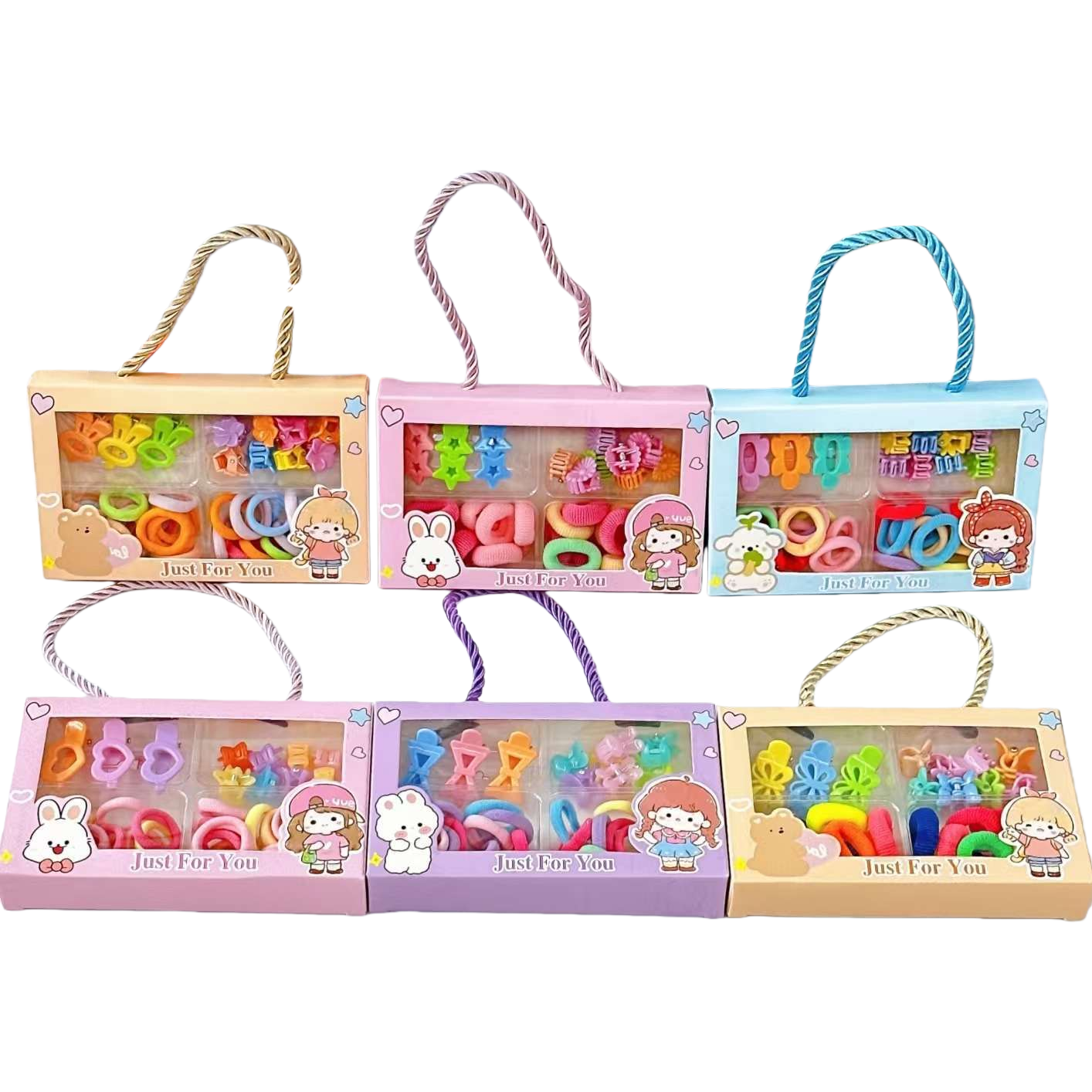 Colorful hair band gift box, multi-color mixed and matched fashionable hair accessory set, exquisite packaging Item Picture