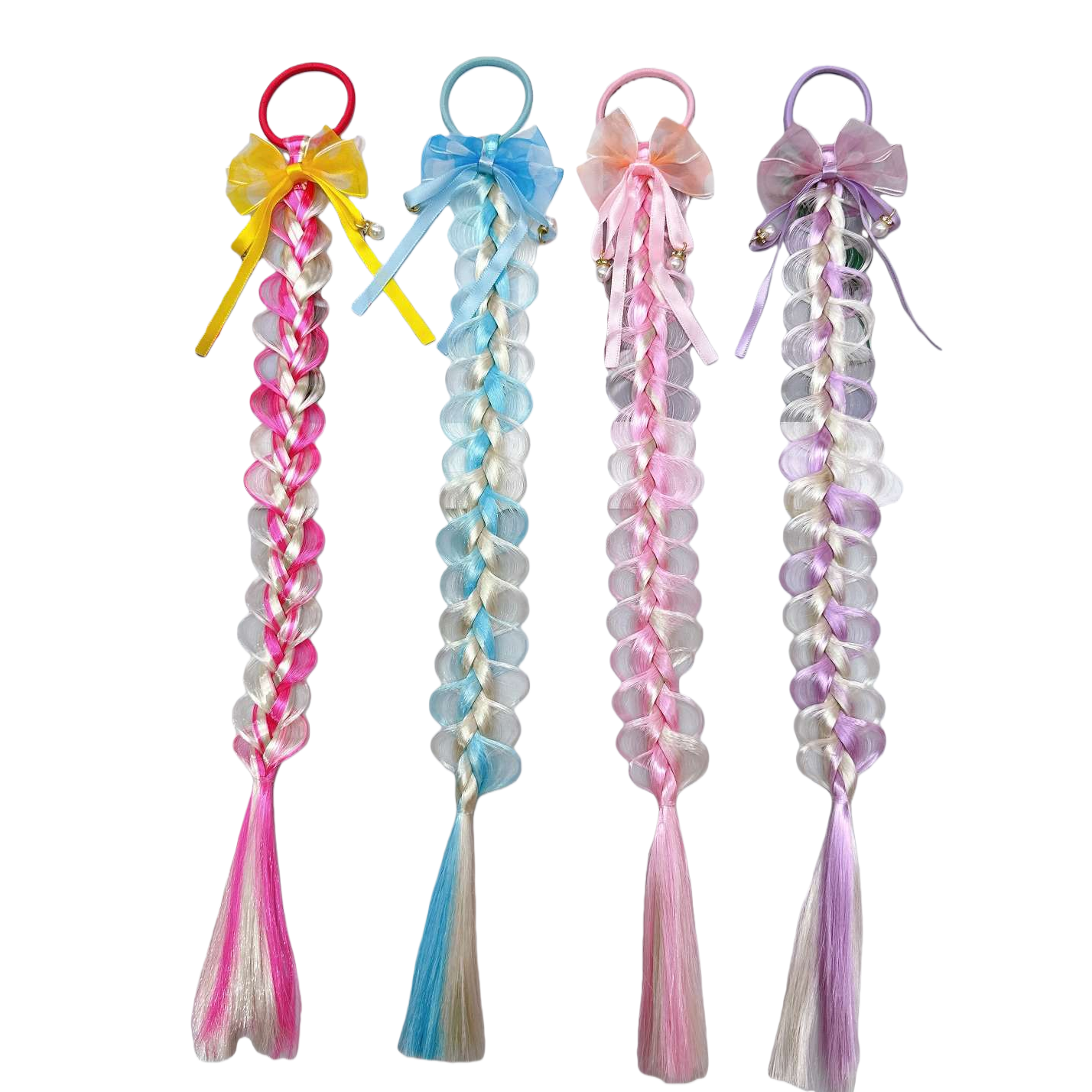Colorful braided wigs with realistic braids can be disassembled and used for multi-color mixing and matching to tie up hair Item Picture