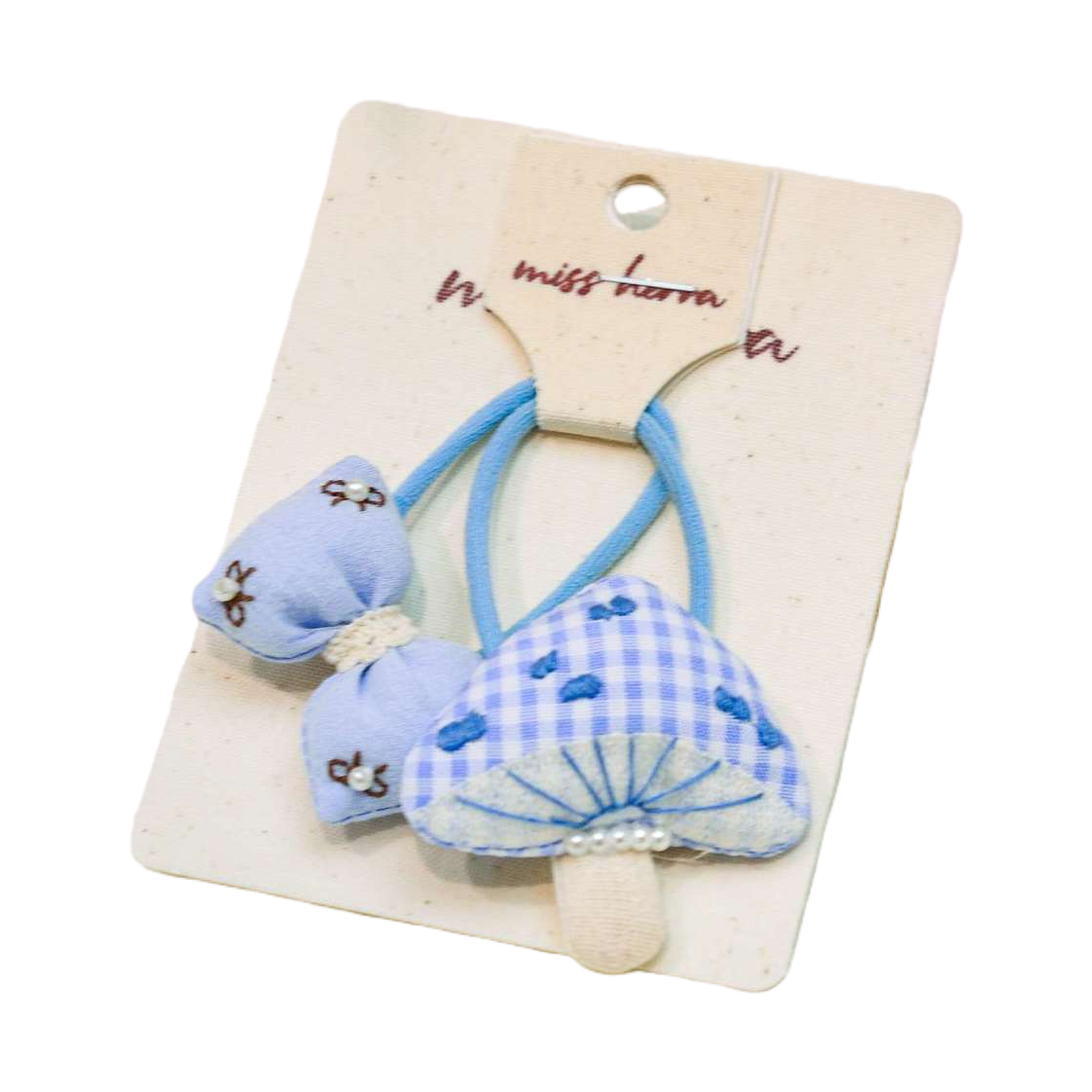 The cute blue checkered bow hair band is highly elastic and won't hurt hair. It's suitable for both girls and adults Item Picture