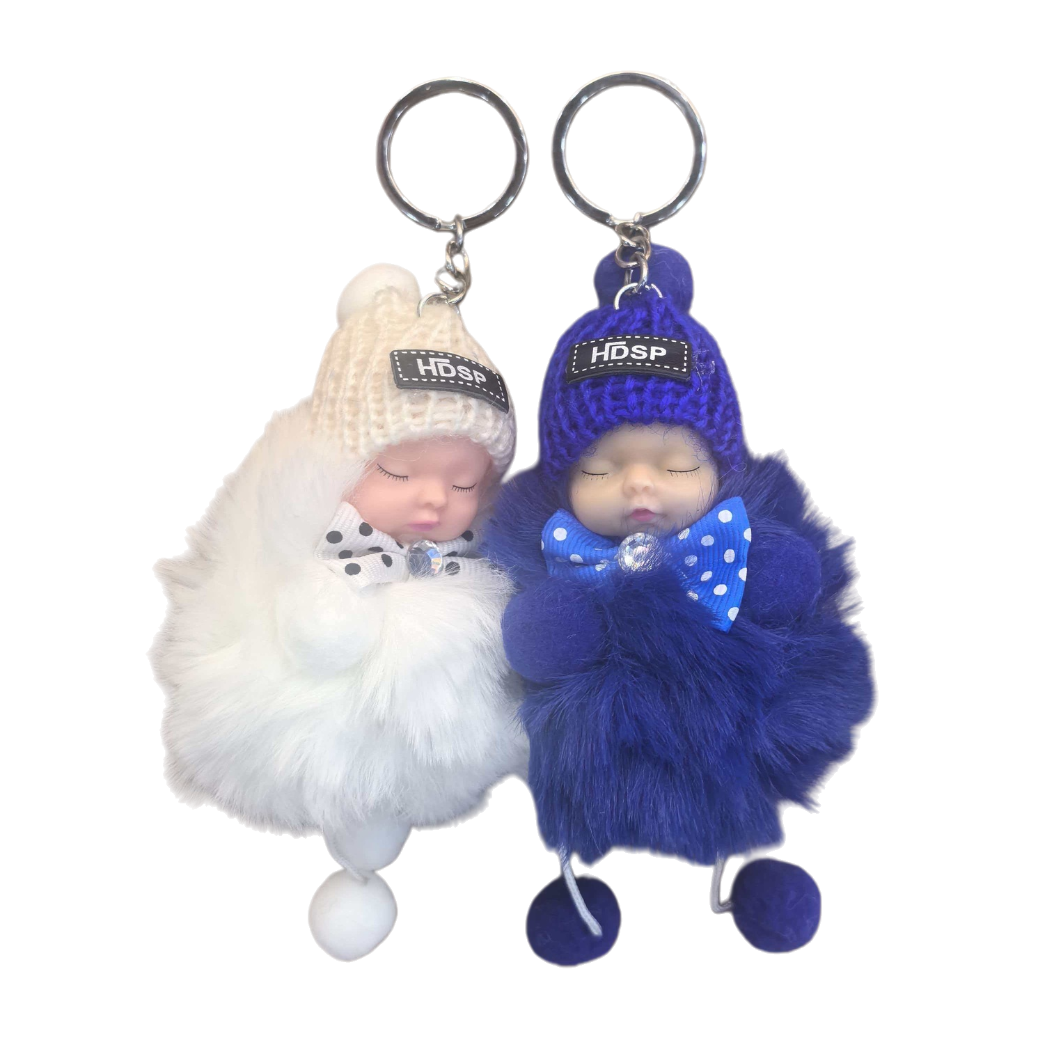 Plush doll keychain, cute pendant, car bag hanging bear rabbit doll Item Picture