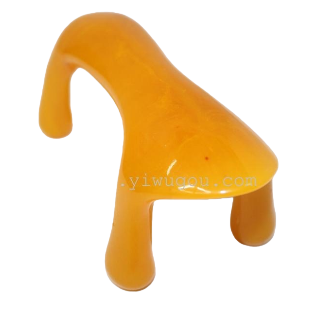 The orange plastic stool with a thickened main body is a stable household children's seat Item Picture