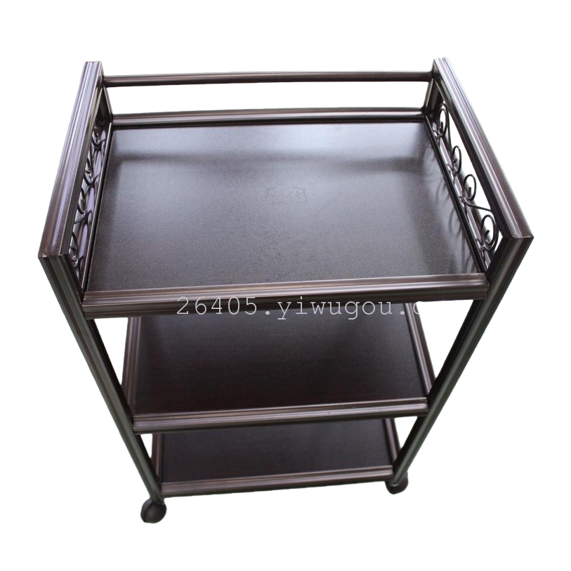 The three-layer metal-framed storage rack for the living room, bedroom and kitchen is durable and load-bearing Item Picture