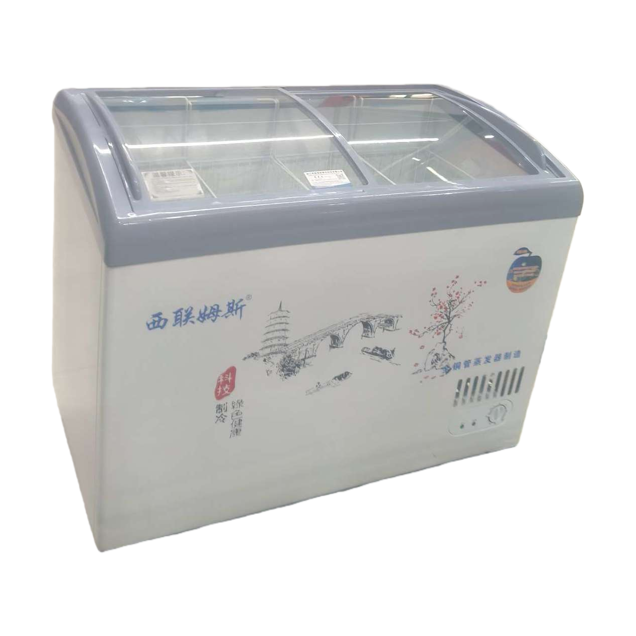 Household energy-saving and silent freezer, horizontal freezing and refrigeration integrated machine, large-capacity preservation and quick freezing Item Picture