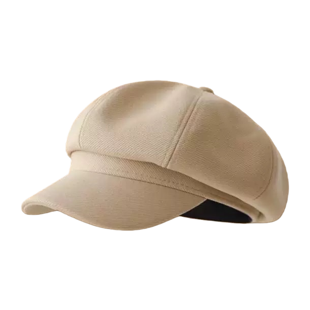 Beige baseball cap and beret are cool, versatile and casual sun hats Item Picture