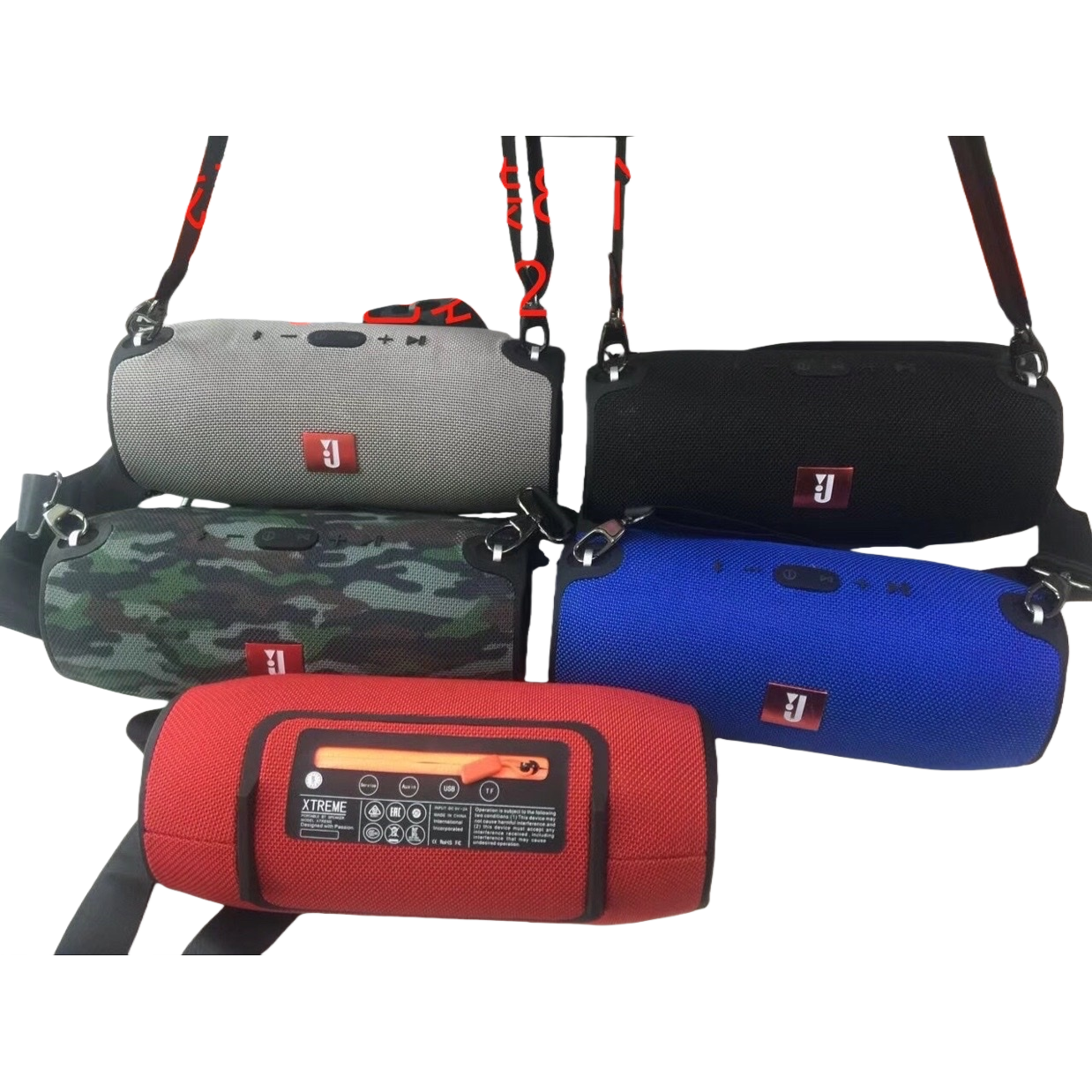 The portable and waterproof outdoor Bluetooth speaker supports TF card and AUX input Item Picture