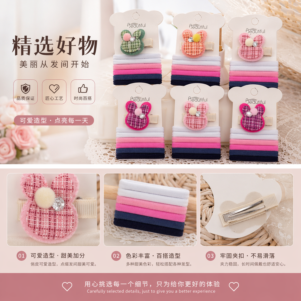 时尚简约发饰发夹 甜美可爱女士日常搭配用详情1