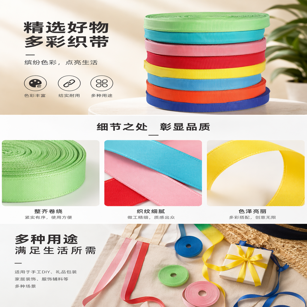 彩色包边织带 箱包包边条织带详情1