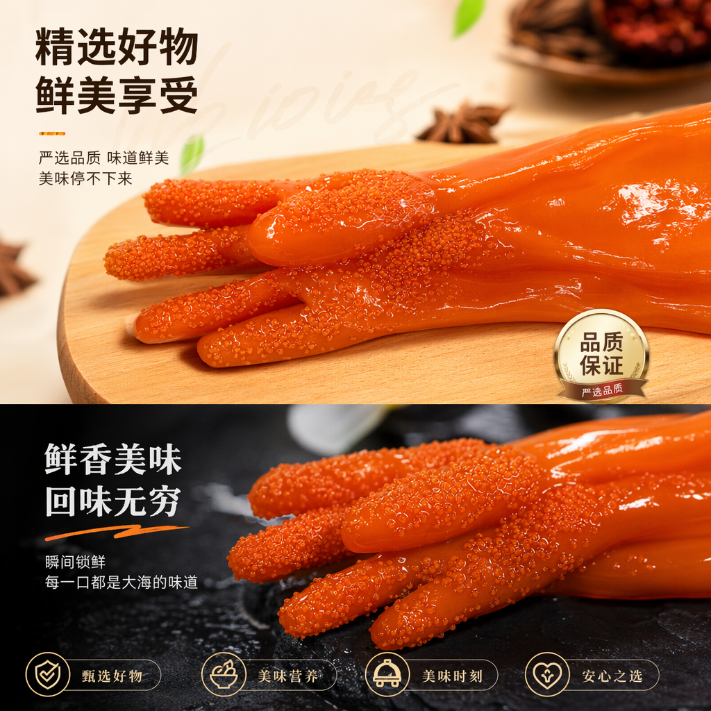 橙色橡胶手套主体 防滑耐磨加厚家用厨房清洁劳保详情1