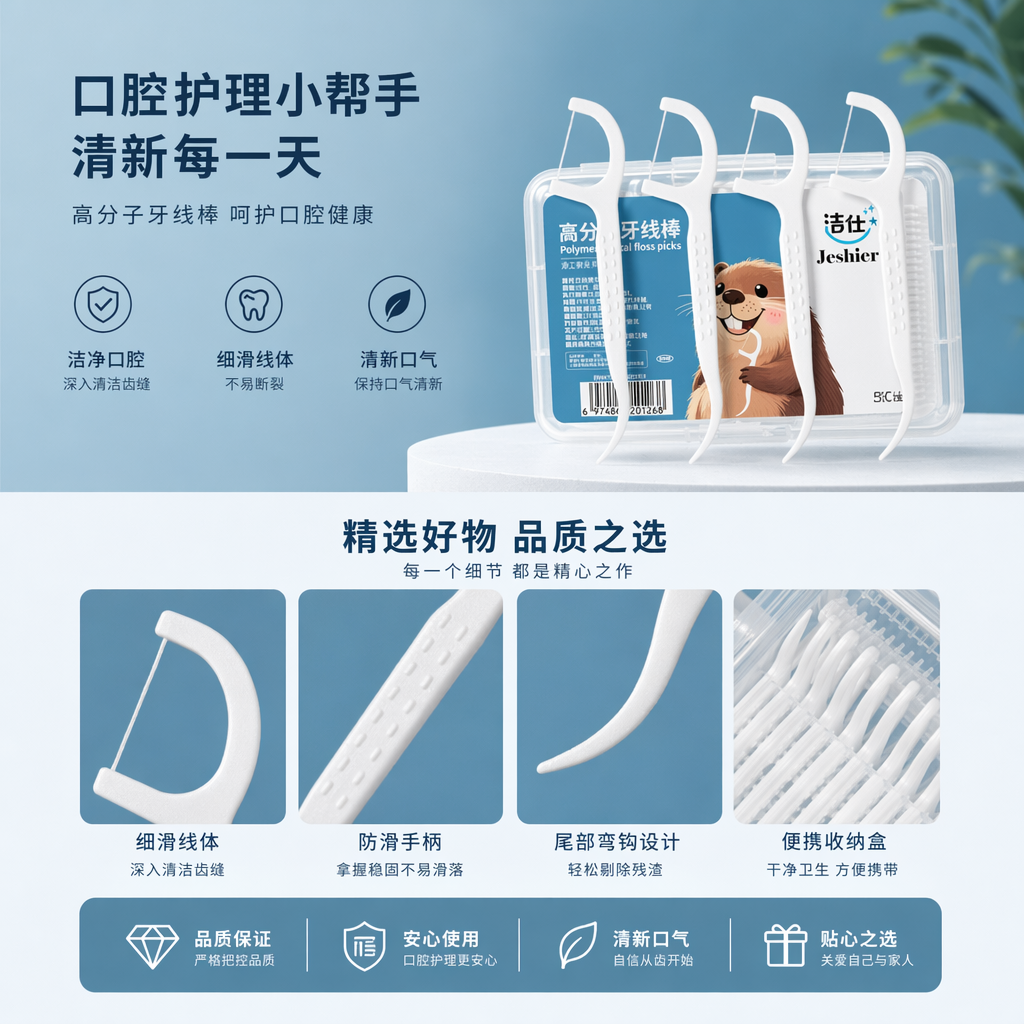 牙线棒牙线棒包装盒便携式牙线清洁工具套装详情1