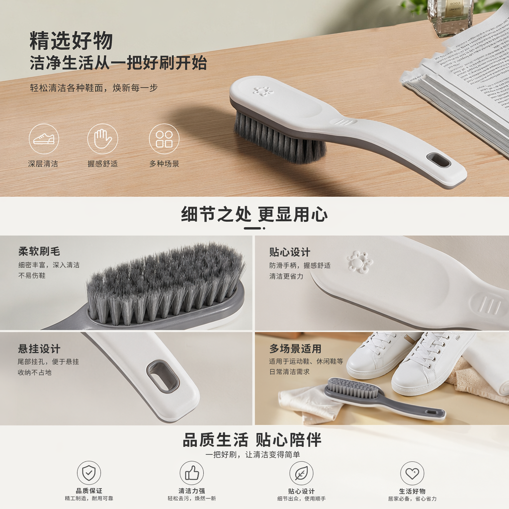 22mm加长软毛鞋刷1个 清洁运动鞋帆布鞋小白鞋专用详情1