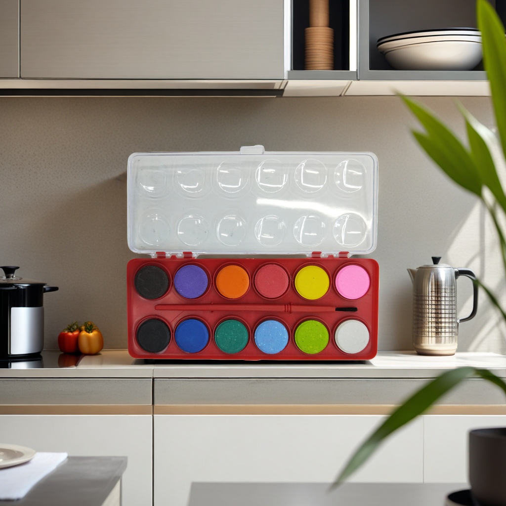 لوحة الألوان المائية (24) محمولة محمولة بالألوان Specification image