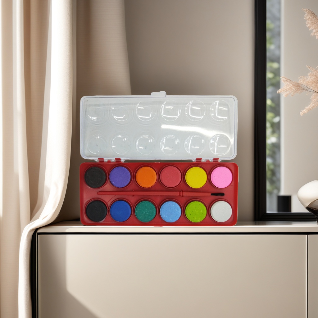 Placa de pintura de acuarela 18 GRS con esquinas redondas a prueba de fugas diseño para niños principiantes art art art kit