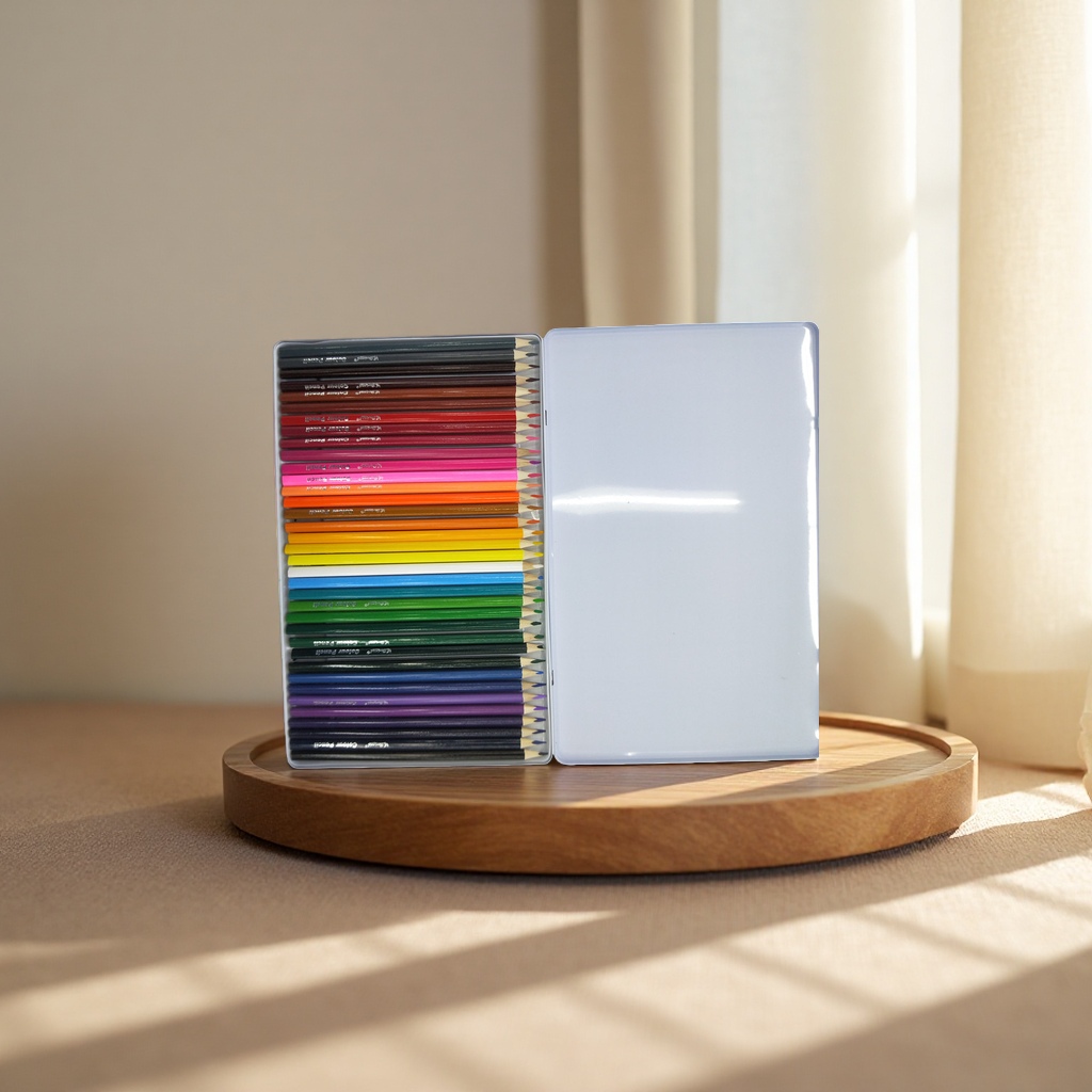 Derecho lápiz de color de madera 24 colores con portátil estuche de lápiz para estudiantes fine art painting set Specification image