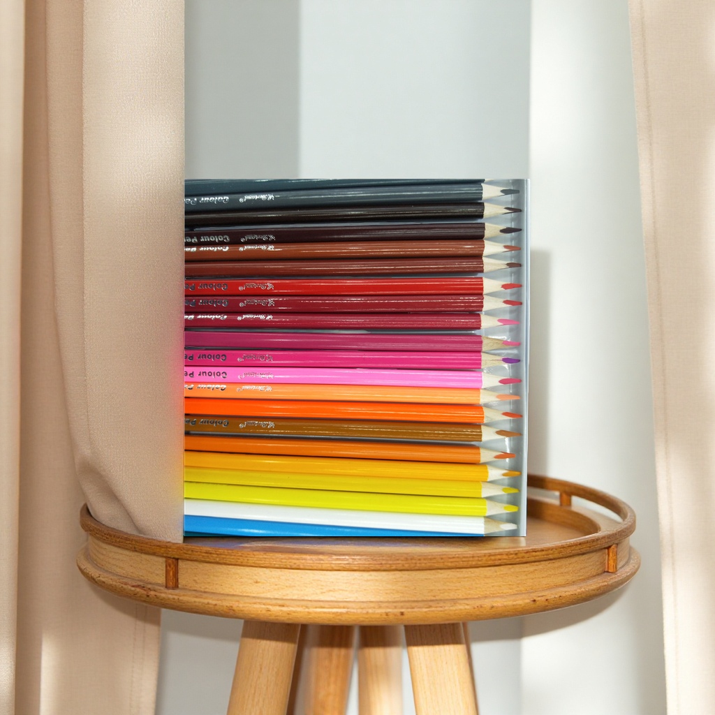 Deli Water-soluble colored Pencils 24-color art drawing set for students, erasable