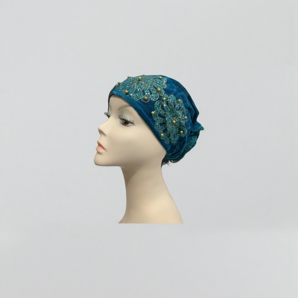 Decorative headscarf: A fashionable and versatile pure cotton breathable and sun-protective silk scarf details Picture