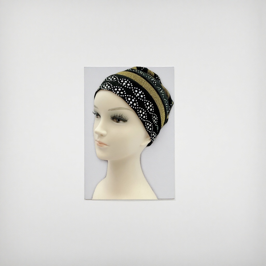 Pure cotton sweat-absorbing sports headscarf for both men and women, breathable and quick-drying, 2-piece set details Picture