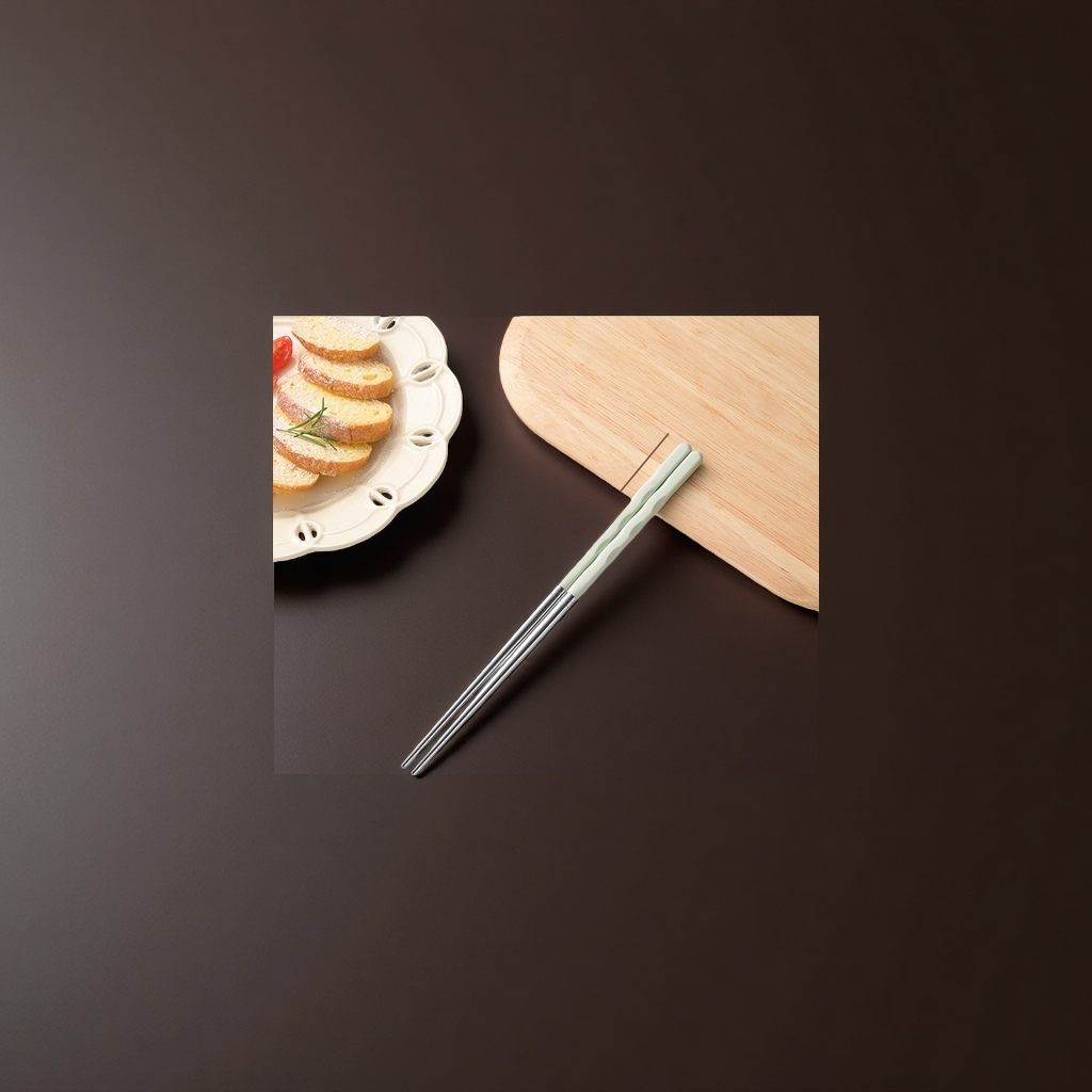 تحتوي أطقم المائدة المصنوعة من الفولاذ المقاوم للصدأ على عيدان خفيفة وصحية Specification image