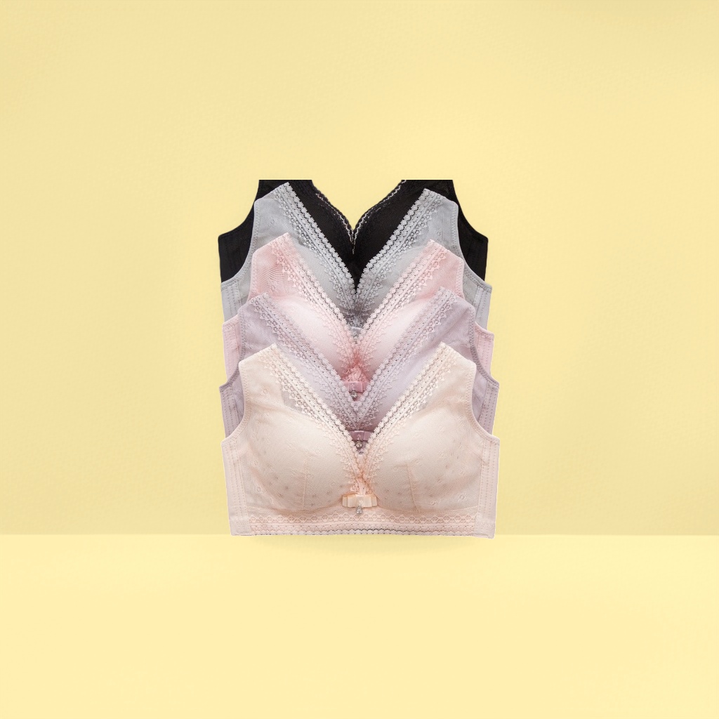 Underwear and bras gather together without underwire, comfortable and breathable, basic for women's daily life details Picture
