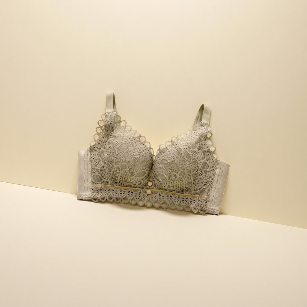 Lace bra without underwire folding adjustable women's underwear bra Specification image