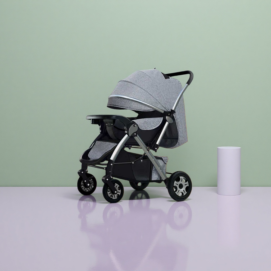 Carro de bebé de aleación de aluminio frame una llave para recoger el coche recién nacido portátil de alto paisaje buggy antichoque Application Scenario
