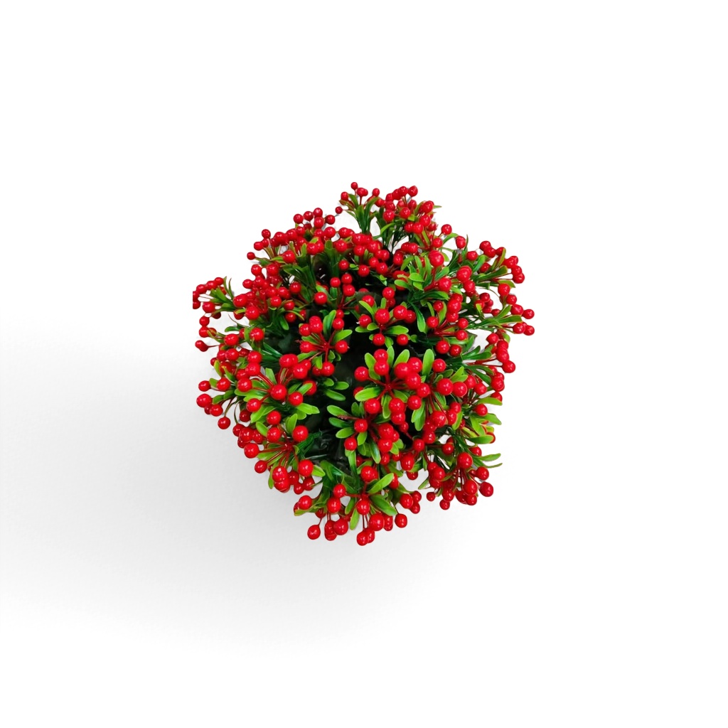 Red berries, green leaves, artificial plants, simulated green plant decorative ornaments Specification image