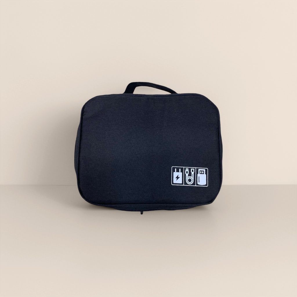 Black large-capacity storage bag, portable makeup organization bag Application Scenario