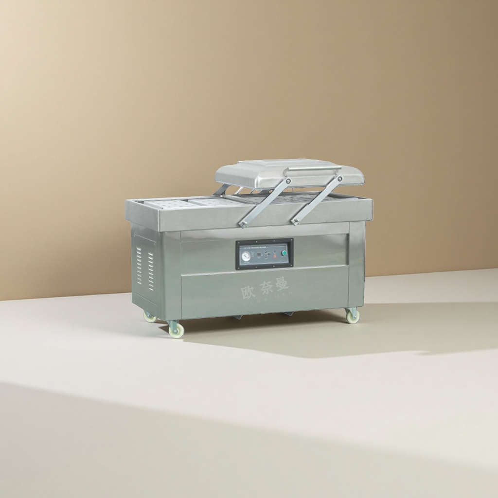 Vacuum packaging machine, fully automatic continuous packaging machinery with stainless steel sealing details Picture