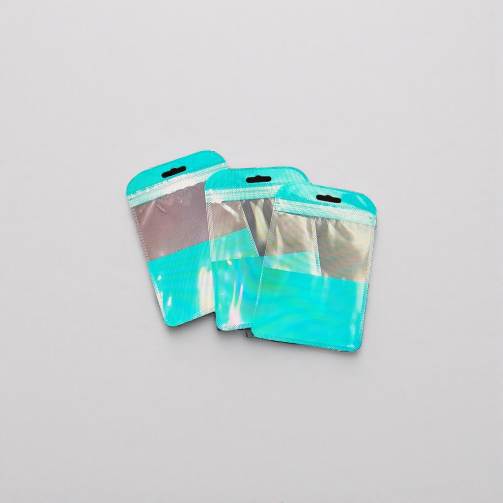 Creative blue transparent plastic packaging bags, moisture-proof, sealed and self-sealing bags, thickened and durable, available in multiple sizes Specification image