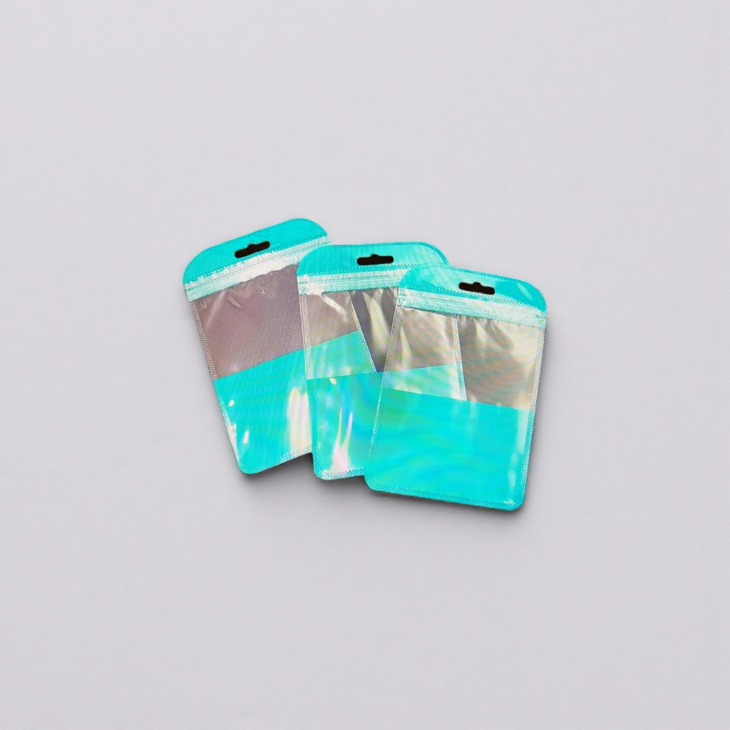 Creative blue transparent plastic packaging bags, moisture-proof, sealed and self-sealing bags, thickened and durable, available in multiple sizes details Picture