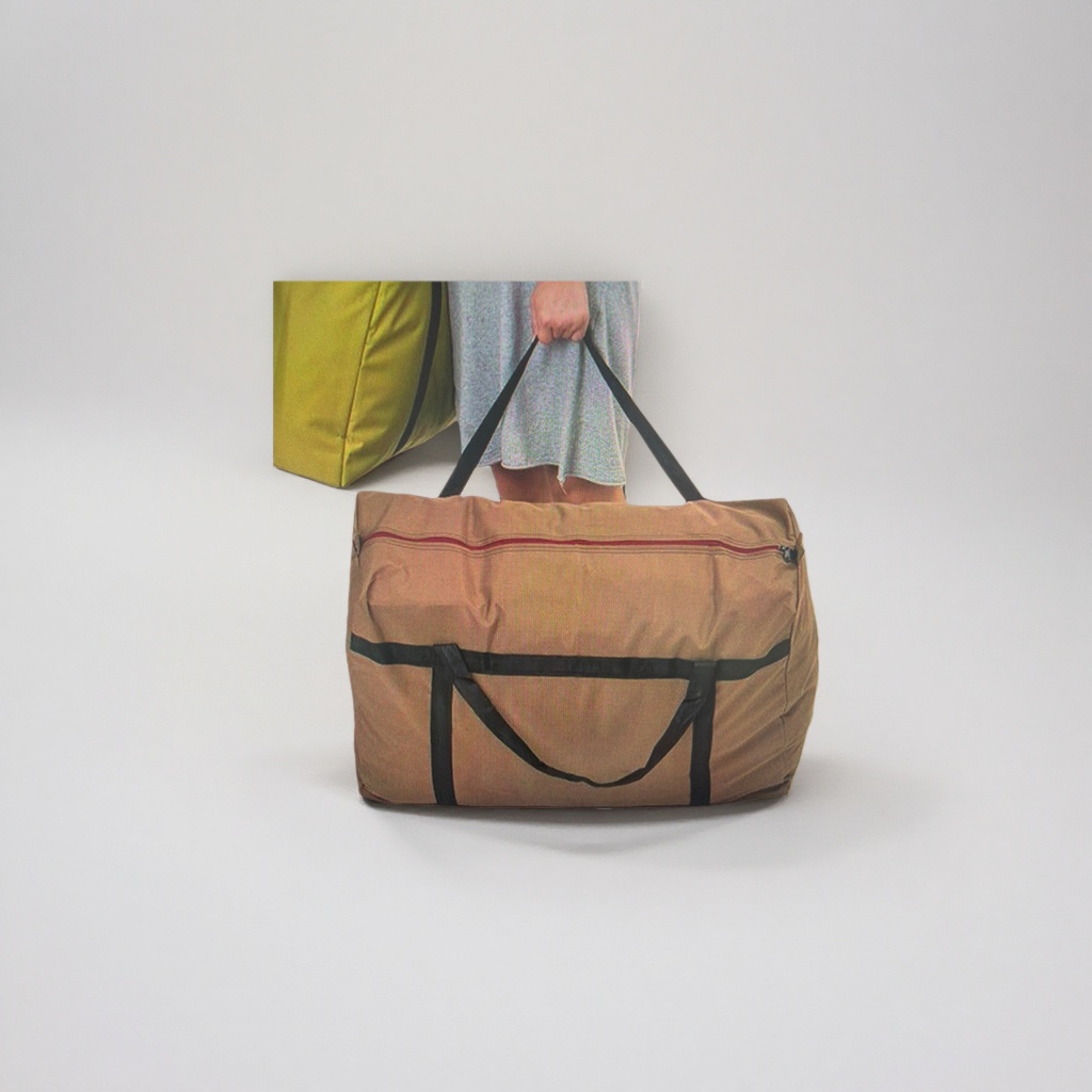 Brown travel bag, large-capacity, lightweight and wear-resistant luggage bag, suitable for both men and women, business trip storage bag Specification image