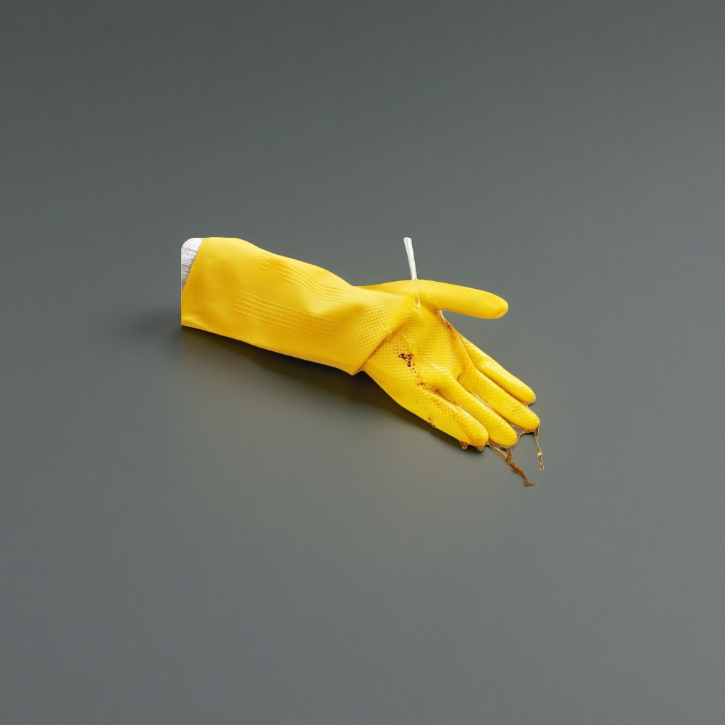 Yellow rubber gloves, anti-slip, wear-resistant, thickened household cleaning and labor protection gloves Specification image