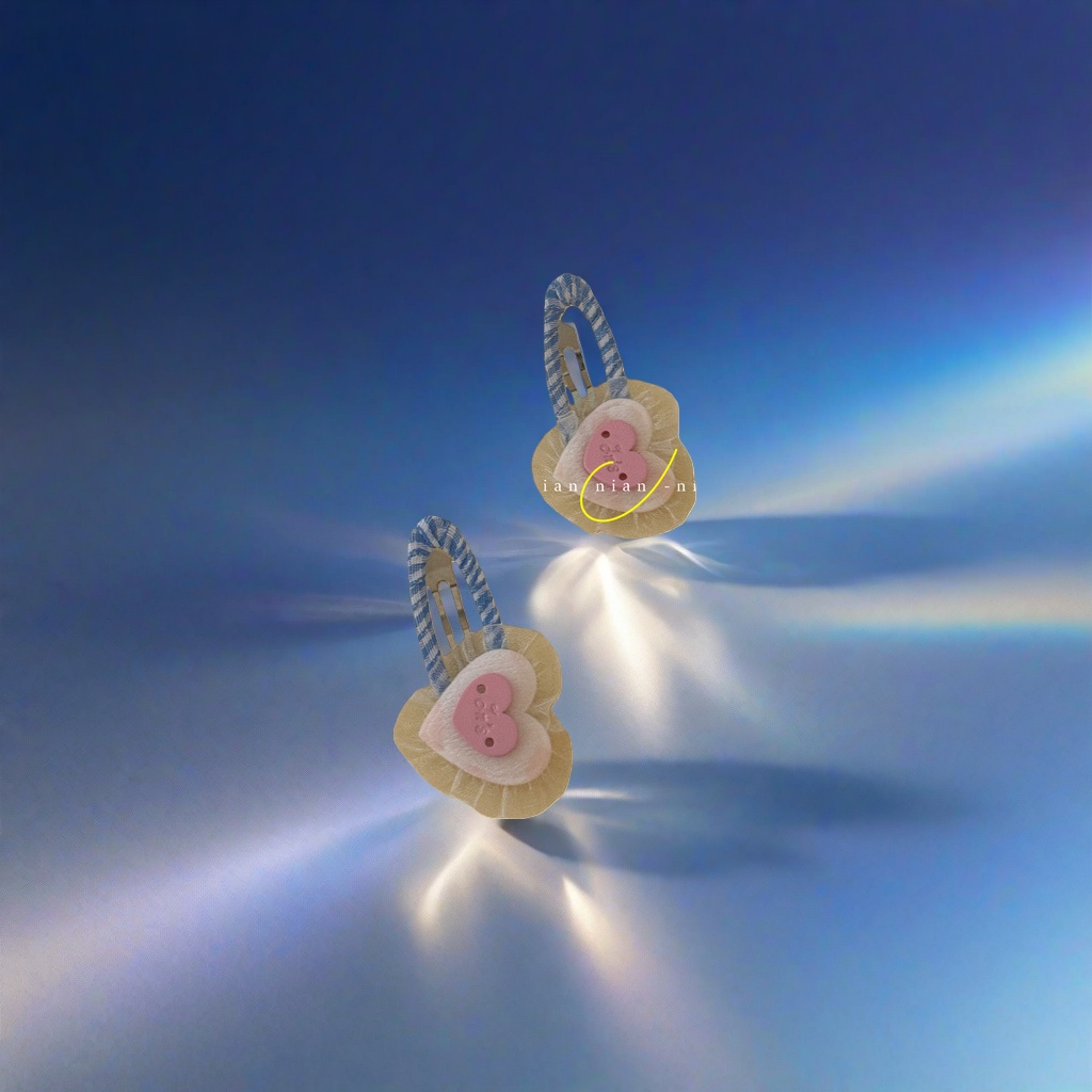 Cute hairpin girl, bow pearl hairpin, sweet bear-shaped hair accessory details Picture