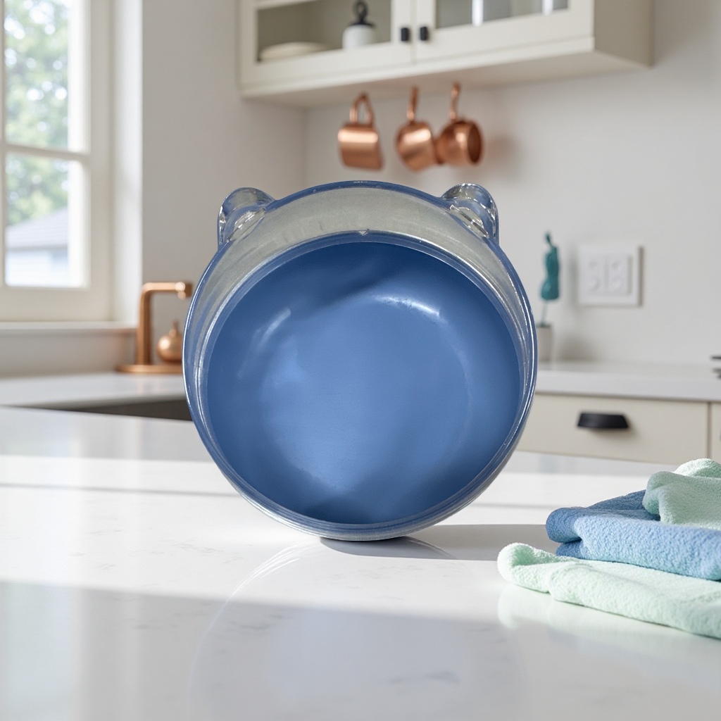 Blue liquid transparent container with ears, laboratory reagent storage bottle, corrosion-resistant, sealed and leak-proof details Picture