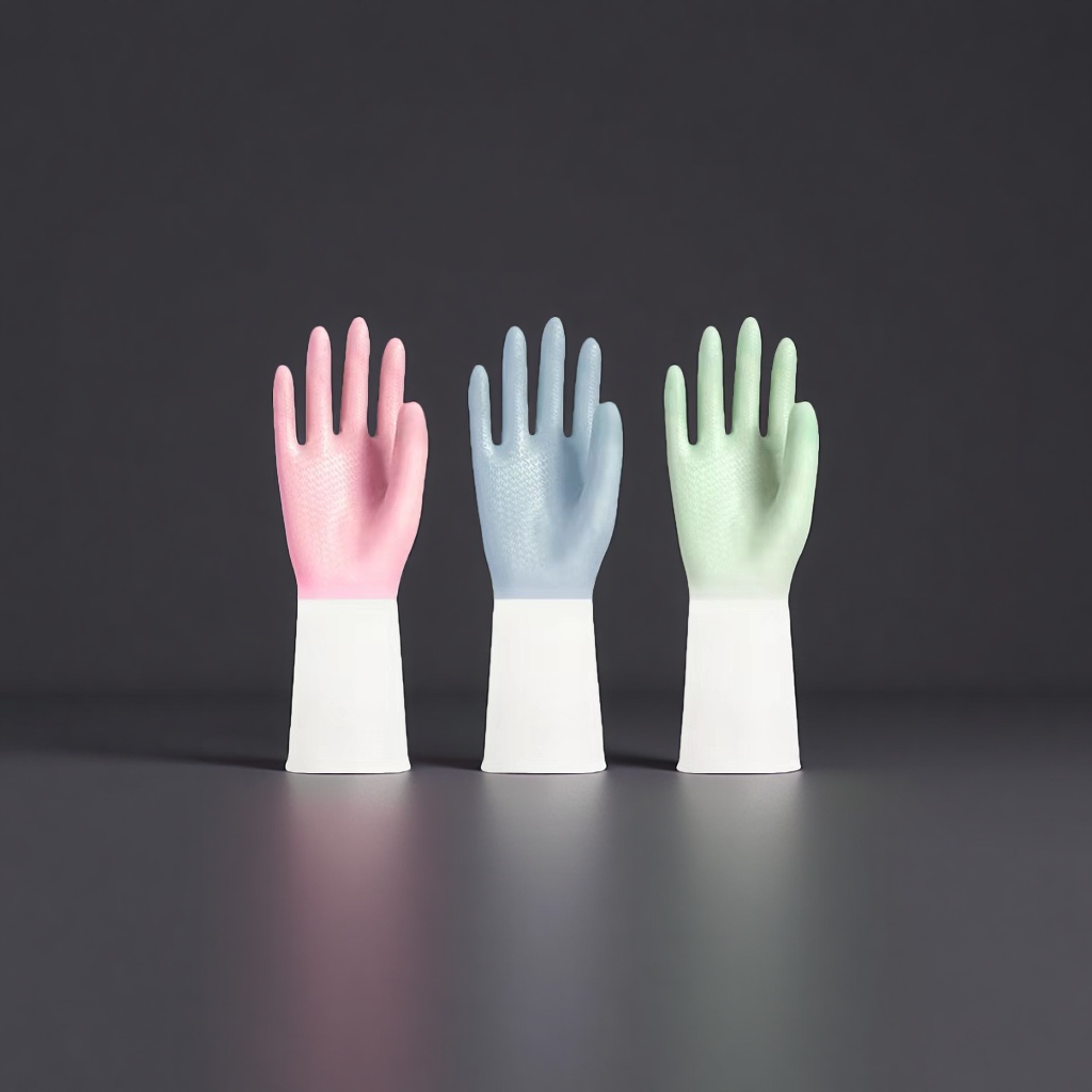 Colored rubber gloves are thickened, anti-slip and wear-resistant, suitable for both men and women, for work and household cleaning and protection Application Scenario