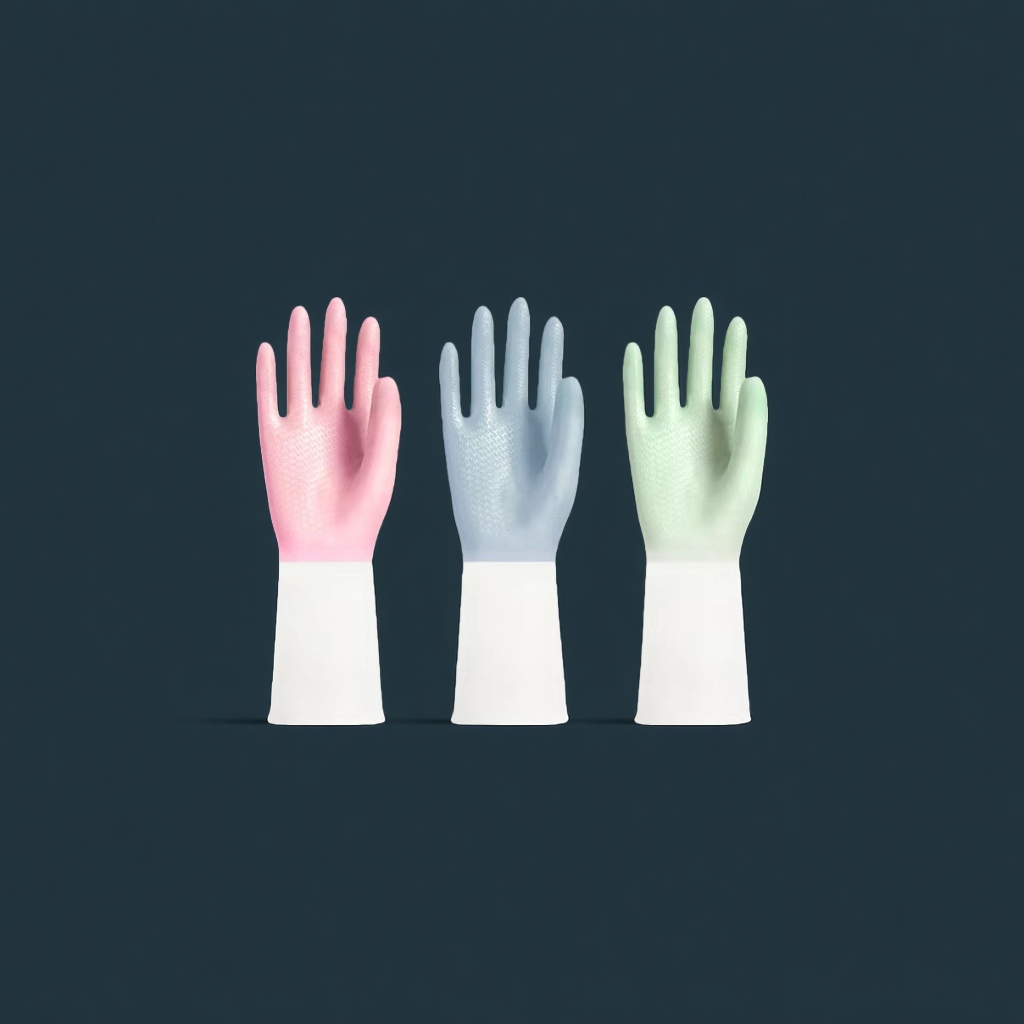 Colored rubber gloves are thickened, anti-slip and wear-resistant, suitable for both men and women, for work and household cleaning and protection Specification image