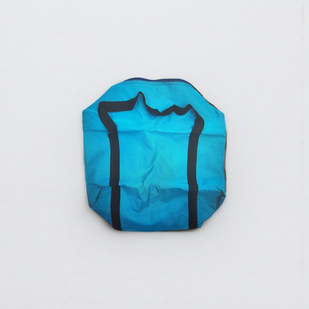 Blue fabric handbag, thickened, wear-resistant, eco-friendly shopping bag, foldable portable storage bag