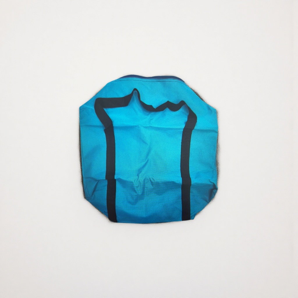 Blue fabric handbag, thickened, wear-resistant, eco-friendly shopping bag, foldable portable storage bag Application Scenario