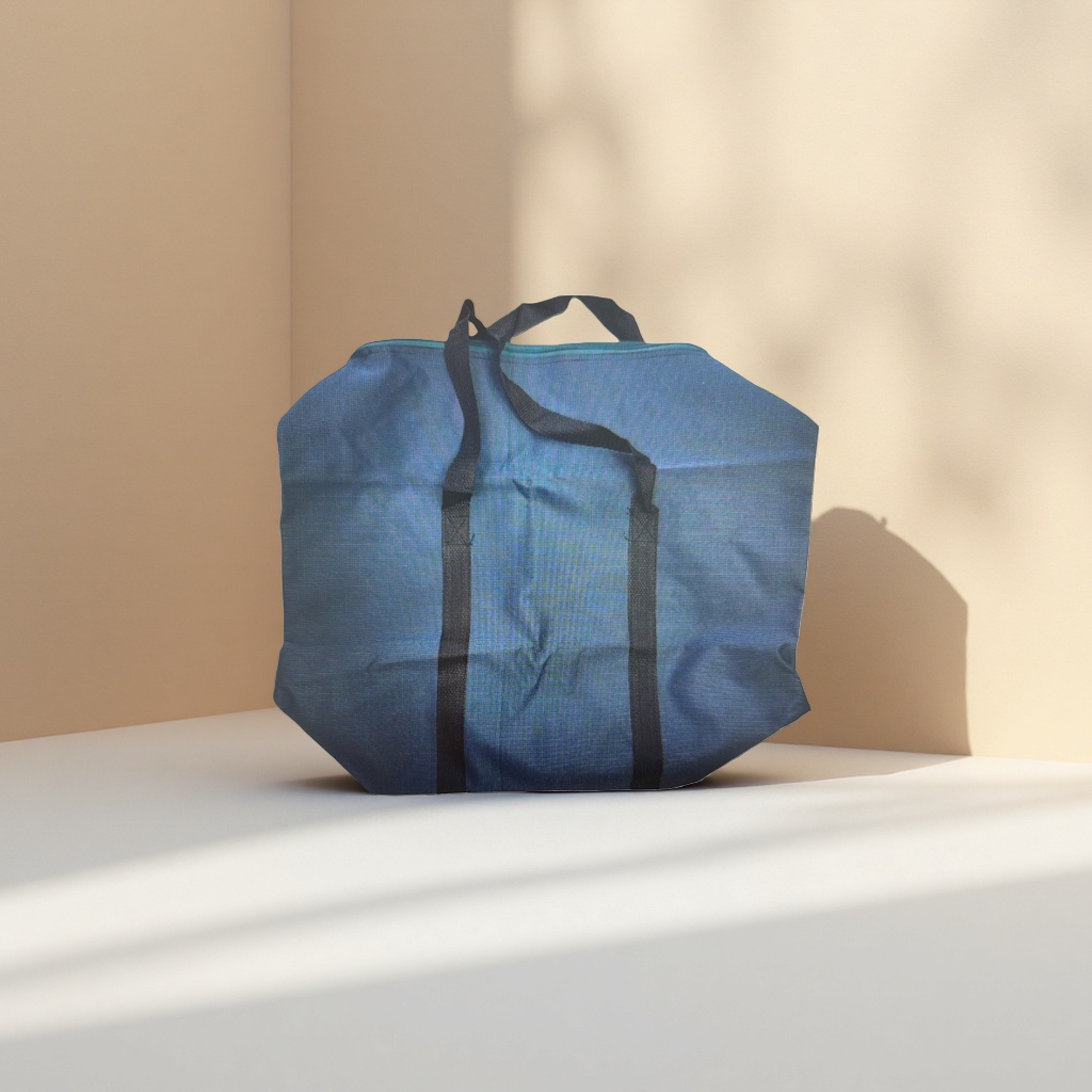 The blue travel bag is a fashionable, lightweight and large-capacity travel bag details Picture