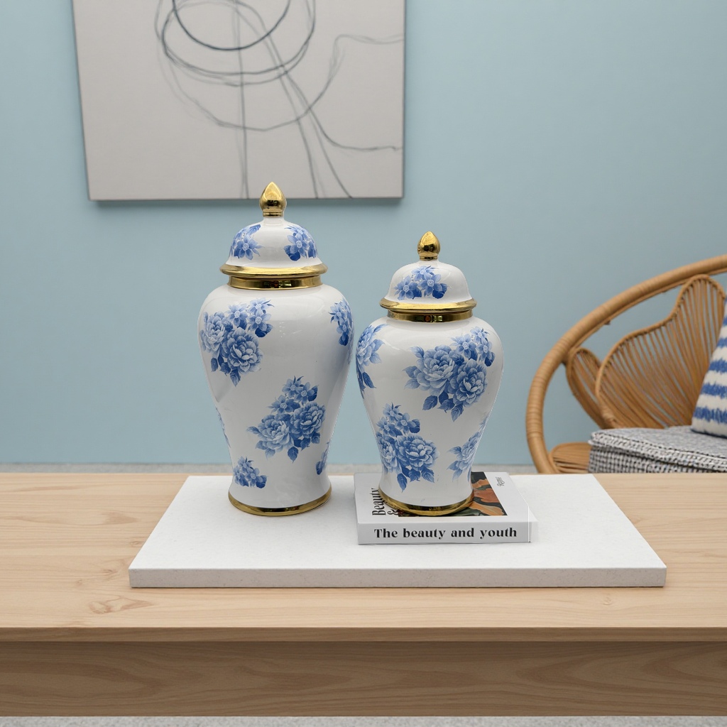 青花瓷+花瓶产品图