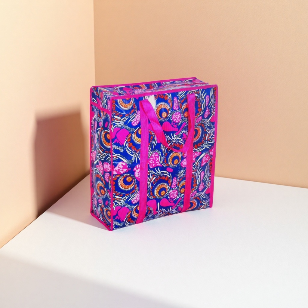 Colorful patterned handbags, fashionable and eco-friendly shopping bags, reusable and with large capacity Specification image