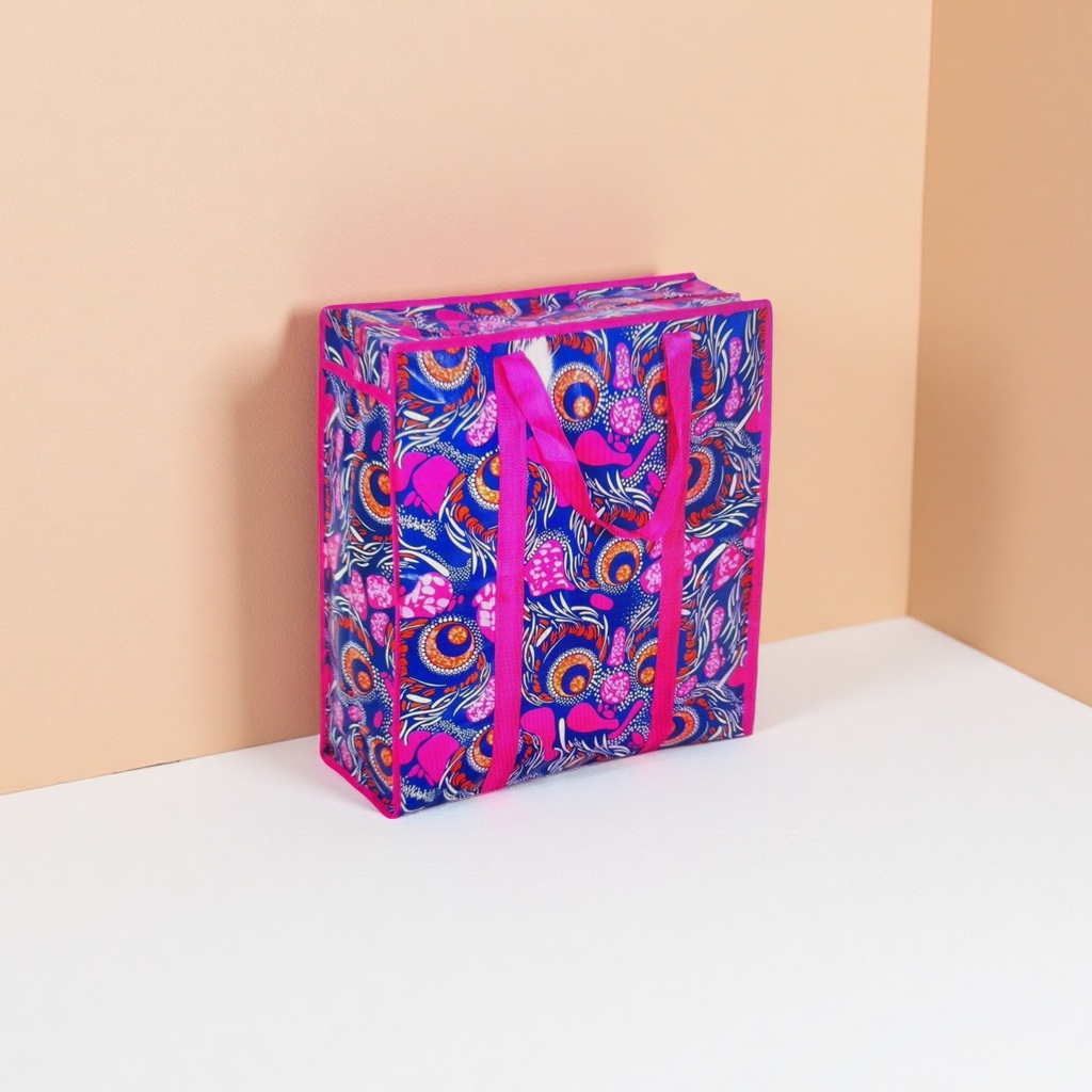 Colorful patterned handbags, fashionable and eco-friendly shopping bags, reusable and with large capacity